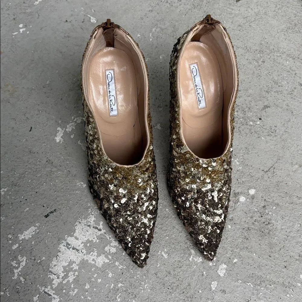 OSCAR de la Renta sequin booties - Picture 4 of 9